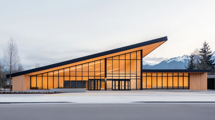 Fototapeta premium Community center using waste energy for heating