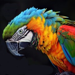 Obraz premium beautiful colorful parrot
