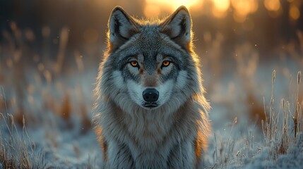 Obraz premium Wolf in the Golden Hour