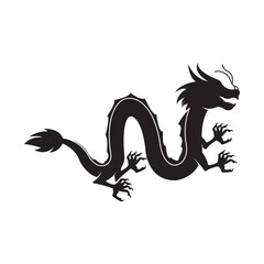 Dragon vector icon illustration design logo template