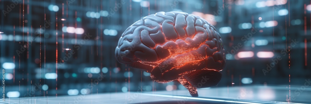 Poster this image shows a brain with illuminated neural pathways, highlighting the complexity and the impor