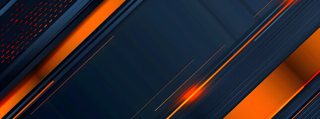 Abstract background with orange and blue lines.