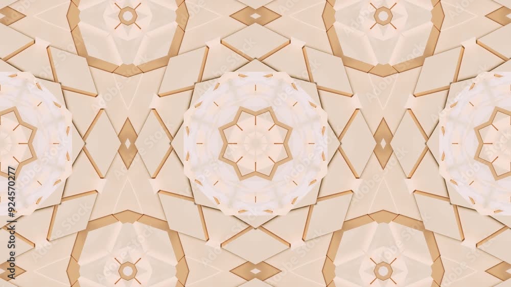 Aufkleber 3d geometric mosaic: a kaleidoscope of abstract mandala patterns in motion. this video offers a mesm