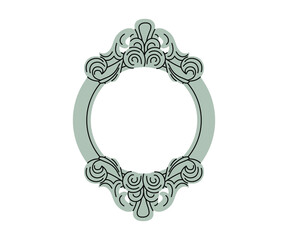 Frame in flat style. Hand drawn vector illustration.