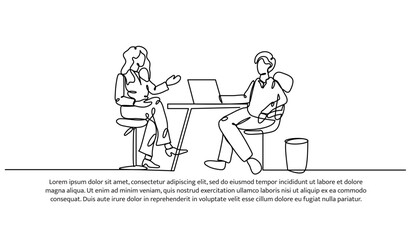 Continuous one line design of currently doing a podcasts. Minimalist style vector illustration on white background.
