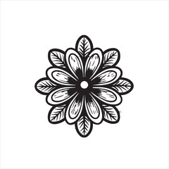 flower outline vector