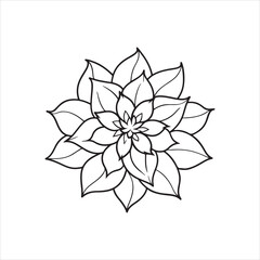 flower outline vector