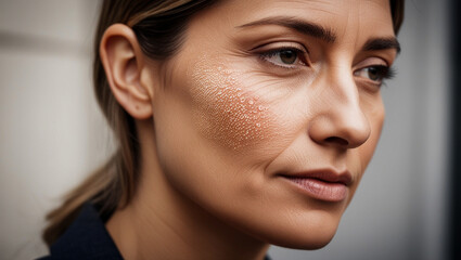 Close-Up of Realistic Skin Texture and Acne Imperfections