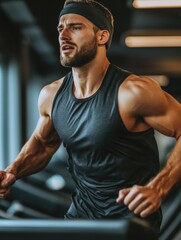 Fototapeta premium Athlete in Gym