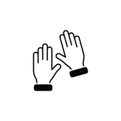 Gloves icon design with white background stock illustration