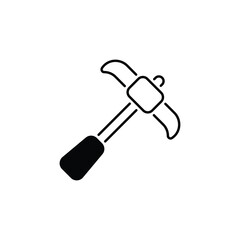 Pick axe icon design with white background stock illustration