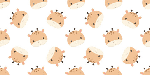 Obraz premium Cute baby animals seamless pattern