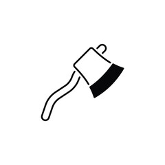 Axe icon design with white background stock illustration
