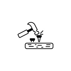 Carpentry icon design with white background stock illustration