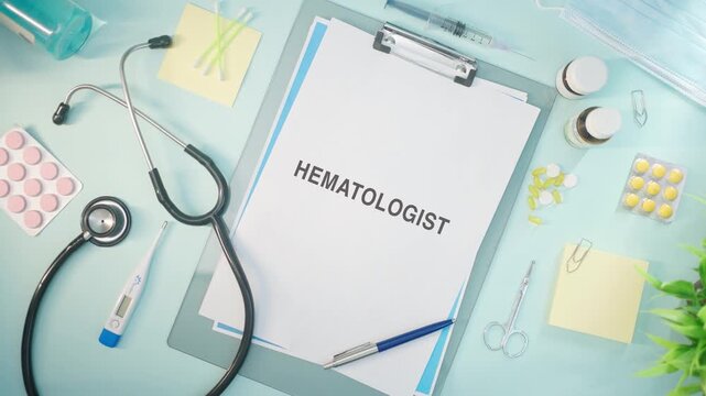 HEMATOLOGIST WRITTEN ON MEDICAL PAPER