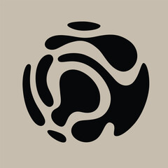 black abstract water vector art