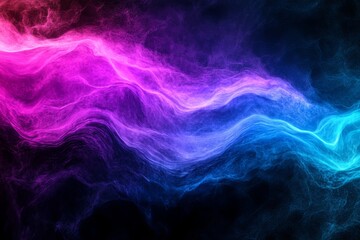 A colorful wave of light with purple, blue and pink colors