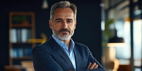 Fototapeta premium Confident Businessman in Modern Office