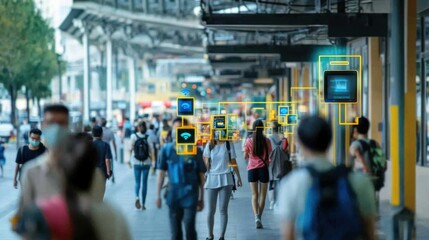 Surveillance Camera Monitoring Diverse People with Real-Time Facial Recognition in Urban Setting