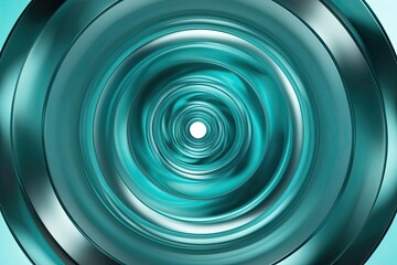 Stunning 3D Abstract Vortex Art in Mesmerizing Turquoise Hues