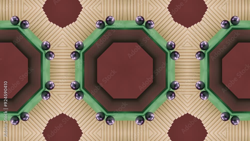 Poster 3d abstract mandala: a geometric kaleidoscope of mosaic patterns. this video transforms intricate de