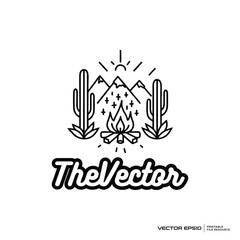 Bonfire vector, logo, character, cartoon, illustration, eps10