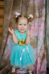 portrait of a girl in studio