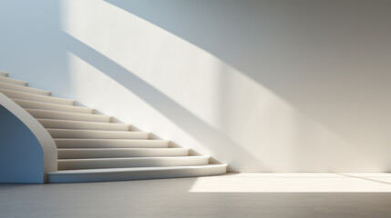 Obraz premium generated illustration of simplicity of the stairway,minimal aesthetic architecture concept.