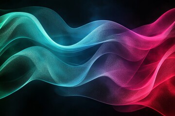 Fototapeta premium A colorful wave with a blue and red stripe