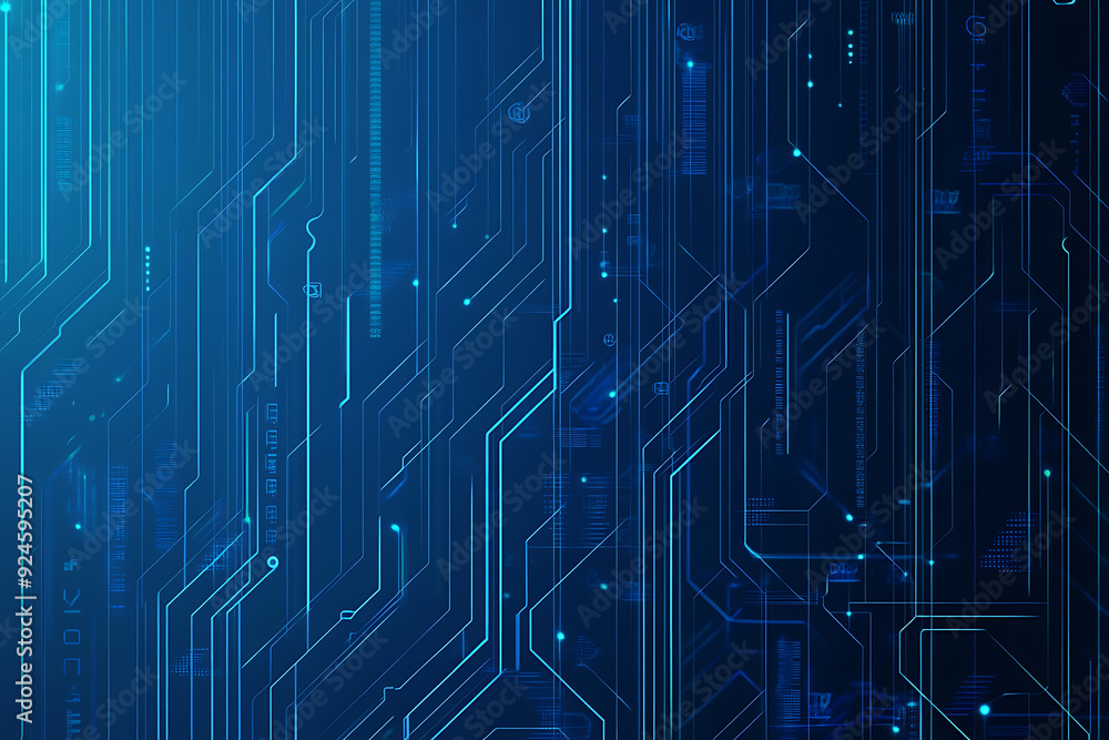 Fototapete futuristic abstract background. server, internet, speed. futuristic tunnel hud. motion graphics for 
