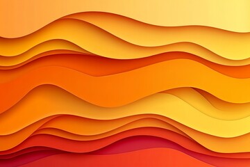 The orange waves are made of paper and are very long