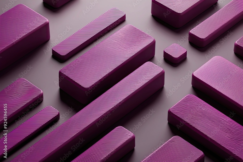 Poster modern magenta rectangles with wave texture and sleek dynamic design