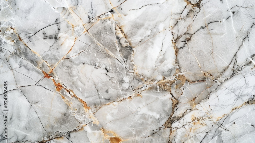 Aufkleber Close-up shot of a marble surface with intricate patterns and textures
