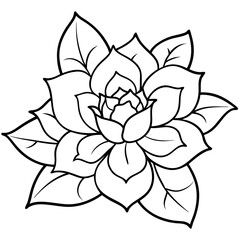 illustration of a flower line art.