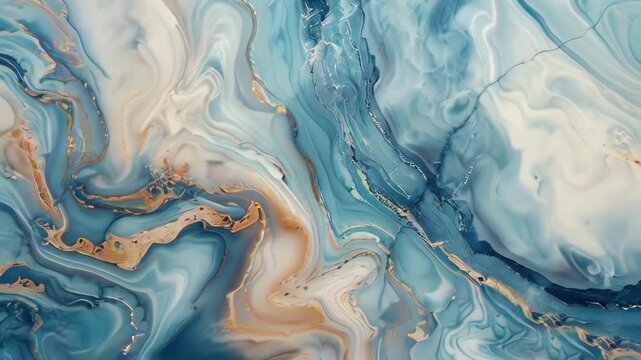 A video showcasing a marble background with intricate stone textures in brown, beige, and blue tones. Ideal for elegant designs, wallpapers, or showcasing natural patterns with space for text.