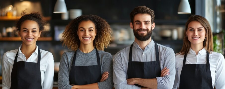 Multi Ethnic Restaurant Staff, Generative AI