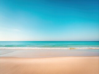 Fototapeta premium Liminal Beach: Otherworldly, serene, ocean, minimal colors, horizon