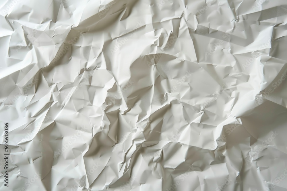 Poster a detailed shot of a blank sheet of white paper, perfect for use in presentations, reports or design