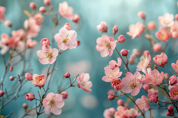flowers with a white frame on a green background, in the style of light sky-blue and light pink, vintage minimalism, aerial view, bright backgrounds, uhd image, symmetrical arrangement --ar 3:2 --styl
