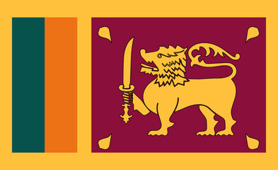 Sri Lanka flag illustrator country flags