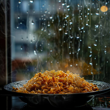 maggie noodles in rain