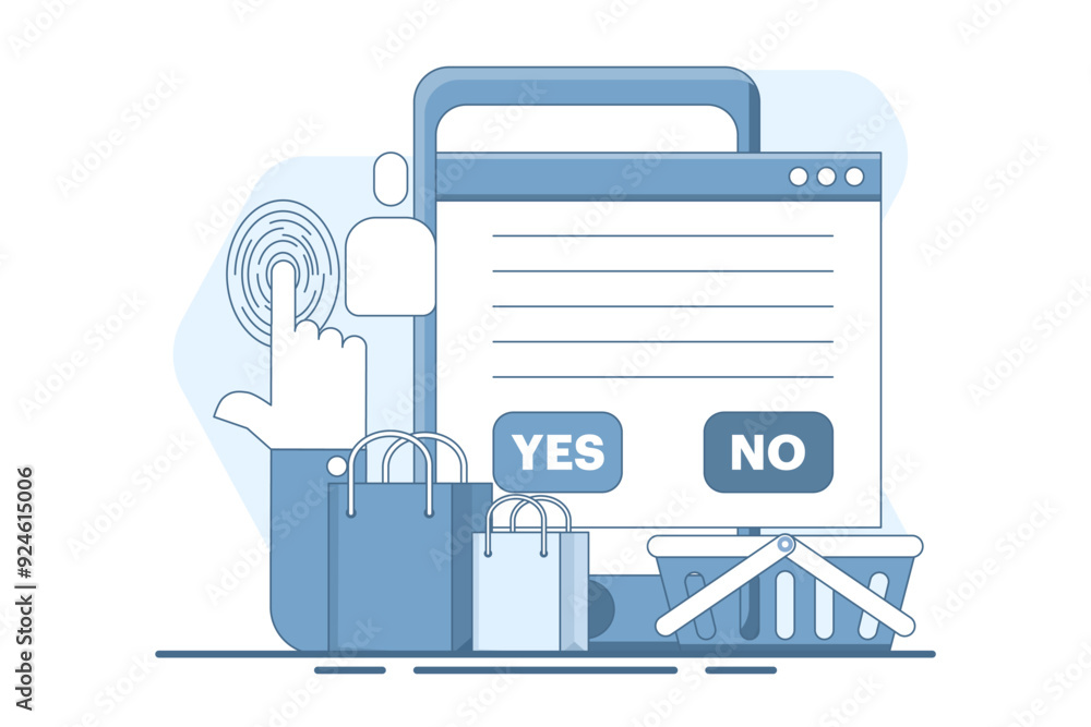 Poster digital transaction concept, carrying out shopping or payment transactions via mobile devices or com