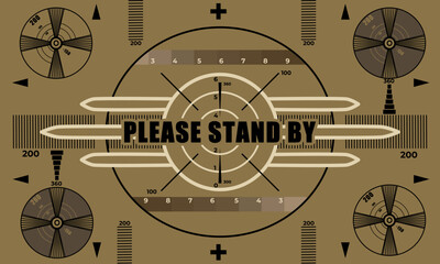 The "Please Stand By" cards, often seen as simple text or graphic screens, are used by television stations or networks when they encounter technical difficulties during a broadcast. 