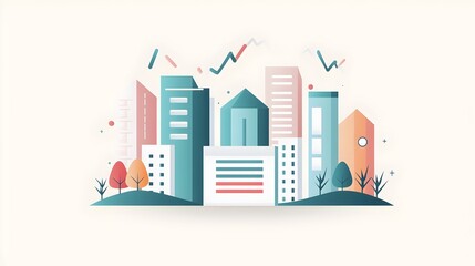 Flat Design of Financial Health and Credit Score Report