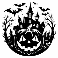 Halloween pumpkin vector svg,house svg,ghoust svg