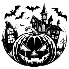 Halloween pumpkin vector svg,house svg,ghoust svg