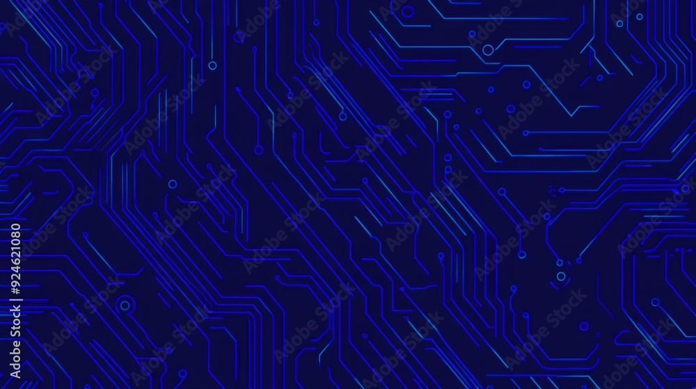 Aufkleber a futuristic futuristic illustration of a digital circuit board on a technology blue background. art