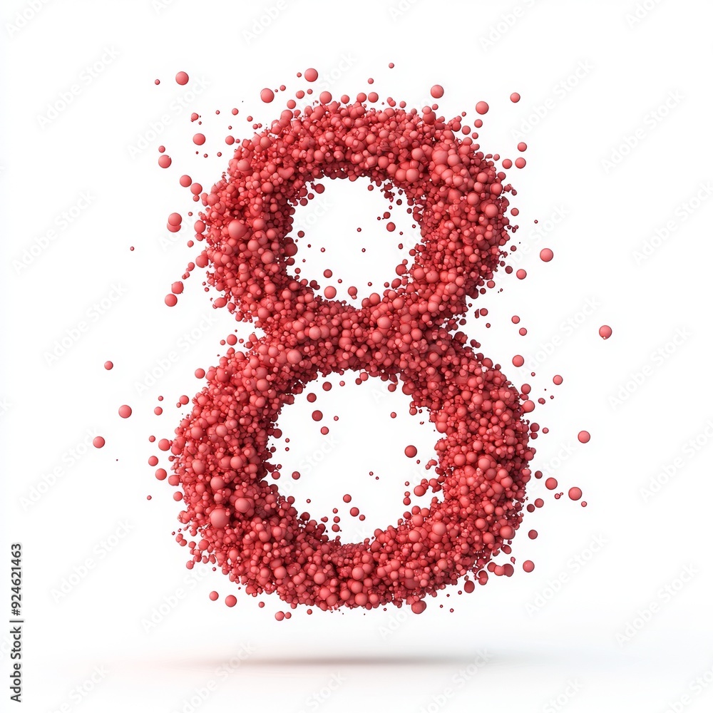 Poster grey eight on abstract background with polygonal lines and dots connecting. modern science backgroun