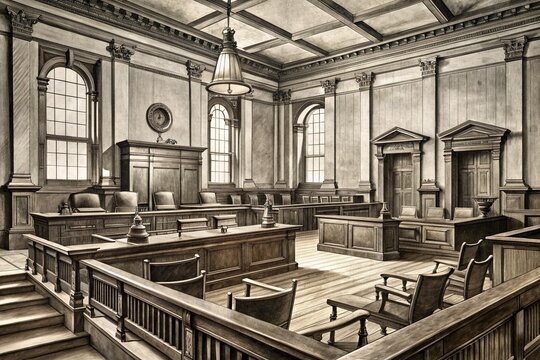 Carbon Copy Courtroom - Nostalgic, Monochromatic, Carbon Copy, Ink, Stenographic