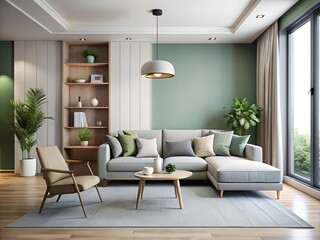 Minimalist Serenity: Muted colors, clean lines, sense of balance and simplicity.